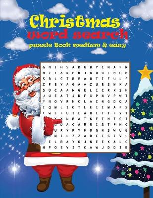 Book cover for Christmas word search puzzle Book medium & easy