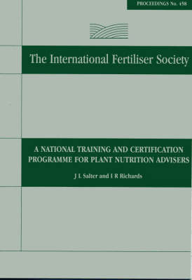 Cover of A National Training and Certification Programme for Plant Nutrition Advisors