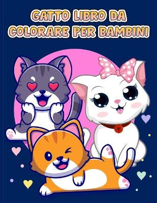 Book cover for Libro da colorare gatto carino per i bambini