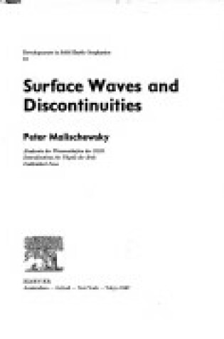 Cover of Surface Waves and Discontinuities