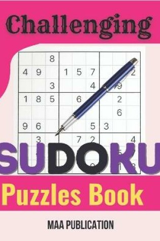 Cover of challenging Sudoku Puzzles Book