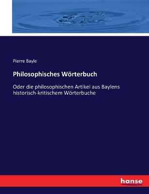 Book cover for Philosophisches Wörterbuch