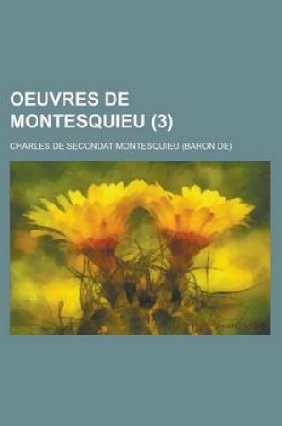 Cover of Oeuvres de Montesquieu (3)