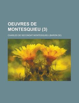 Book cover for Oeuvres de Montesquieu (3)