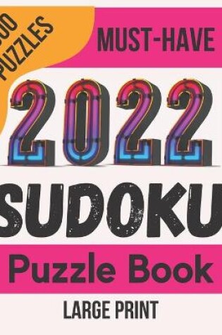 Cover of 2022 Sudoku Puzzle Book Large Print