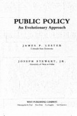 Cover of Public Policy