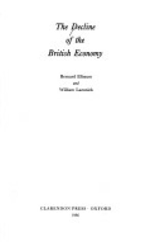 Cover of The Decline of the British Economy