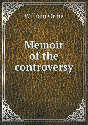 Book cover for Memoir of the controversy