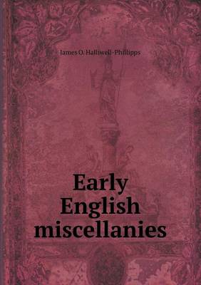 Book cover for Early English miscellanies
