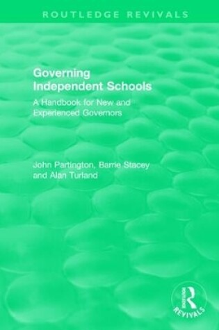 Cover of Governing Independent Schools