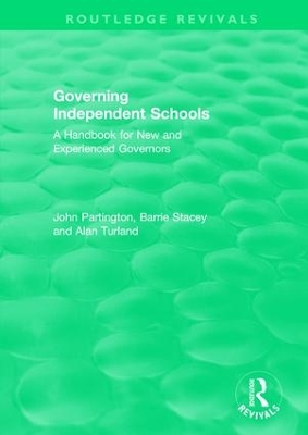 Book cover for Governing Independent Schools