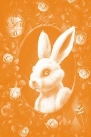 Cover of Alice in Wonderland Pastel Modern Journal - Inwards White Rabbit (Orange)