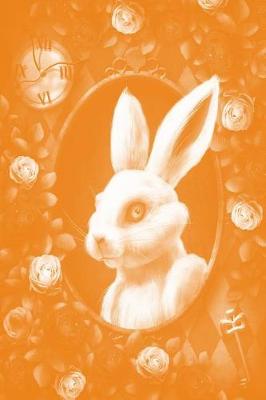 Cover of Alice in Wonderland Pastel Modern Journal - Inwards White Rabbit (Orange)