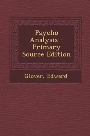 Cover of Psycho Analysis