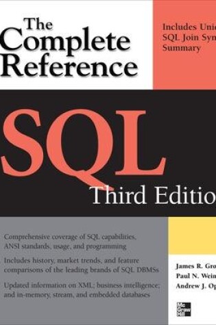 Cover of SQL The Complete Reference