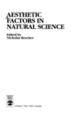 Cover of Aesthetic Factors in Natural Science