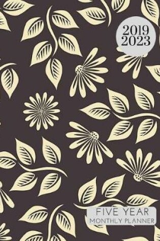 Cover of 2019-2023 Five Year Planner Fern Leaves Monthly Organizer With Bible Sermon Note