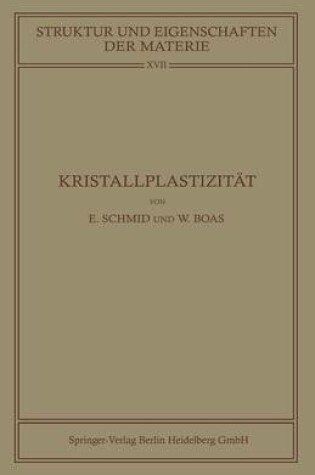 Cover of Kristallplastizitat