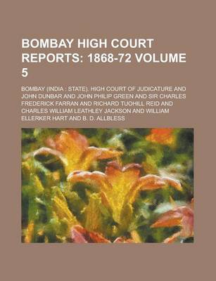 Book cover for Bombay High Court Reports Volume 5