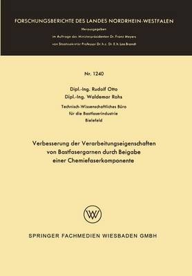 Book cover for Verbesserung Der Verarbeitungseigenschaften Von Bastfasergarnen Durch Beigabe Einer Chemiefaserkomponente