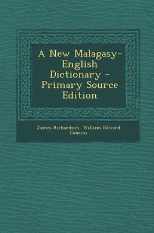 Cover of A New Malagasy-English Dictionary - Primary Source Edition