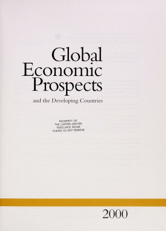 Book cover for Global Economic Prospects & Developing