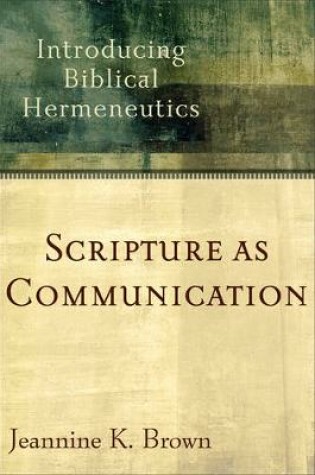 Cover of Scripture as Communication