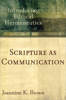 Book cover for Scripture as Communication