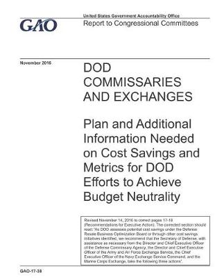 Book cover for DOD Commissaries and Exchanges