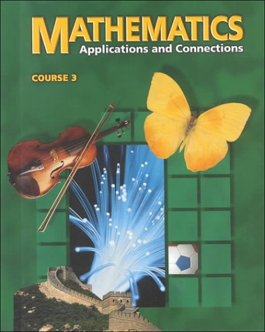Book cover for Mathematics: Applications & Connections -Course 3 -1998 - Student Edition