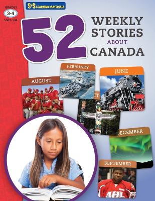 Book cover for 52 Weekly Nonfiction Stories About Canada Grades 3-4