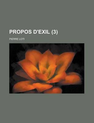 Book cover for Propos D'Exil (3)