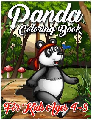 Book cover for Panda Coloring Book For Kids Ages 4-8