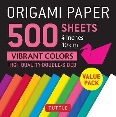 Book cover for Origami Paper 500 sheets Vibrant Colors 4 (10 cm)