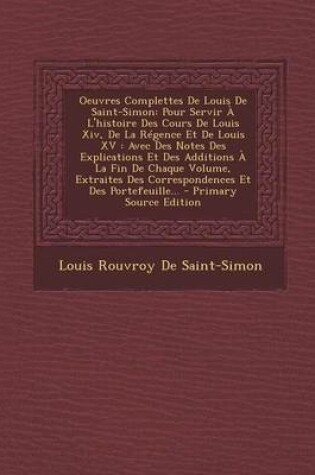 Cover of Oeuvres Complettes de Louis de Saint-Simon