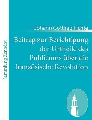 Book cover for Beitrag zur Berichtigung der Urtheile des Publicums uber die franzoesische Revolution