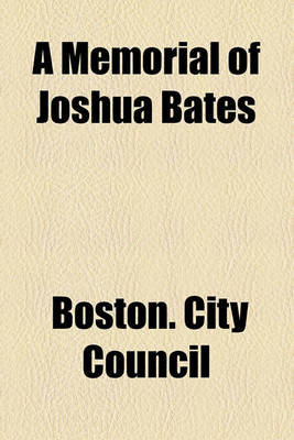 Book cover for A Memorial of Joshua Bates