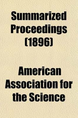 Cover of Summarized Proceedings (1896)