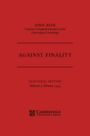 Cover of Against Finality