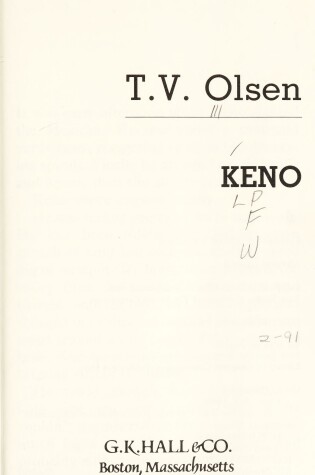 Cover of Keno