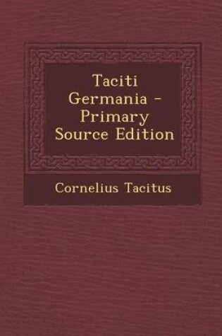 Cover of Taciti Germania