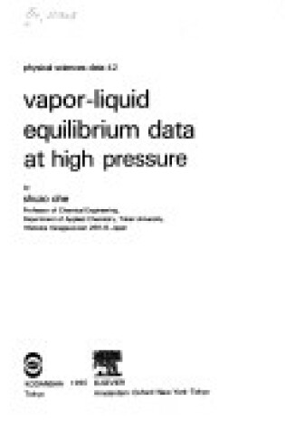 Cover of Vapour-liquid Equilibrium Data at High Pressure