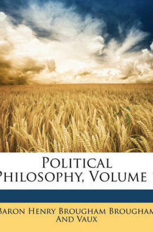 Cover of Political Philosophy, Volume 1