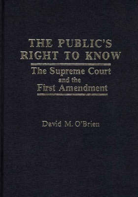 Book cover for The Public's Right to Know