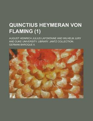 Book cover for Quinctius Heymeran Von Flaming (1 )