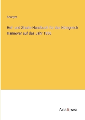 Book cover for Hof- und Staats-Handbuch für das Königreich Hannover auf das Jahr 1856