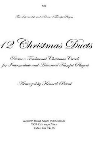 Cover of 12 Christmas Duets for Trumpets