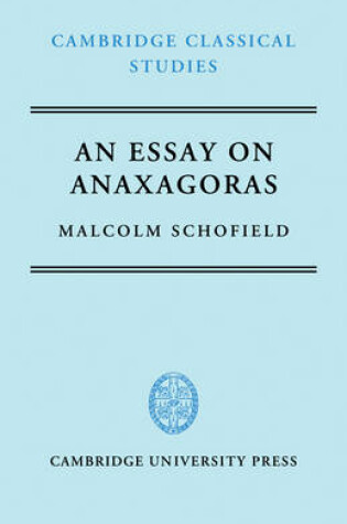 Cover of An Essay on Anaxagoras