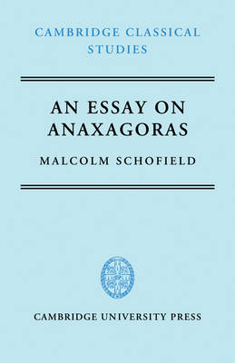 Book cover for An Essay on Anaxagoras