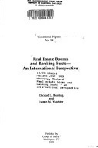 Cover of Real Estate Booms and Banking Busts